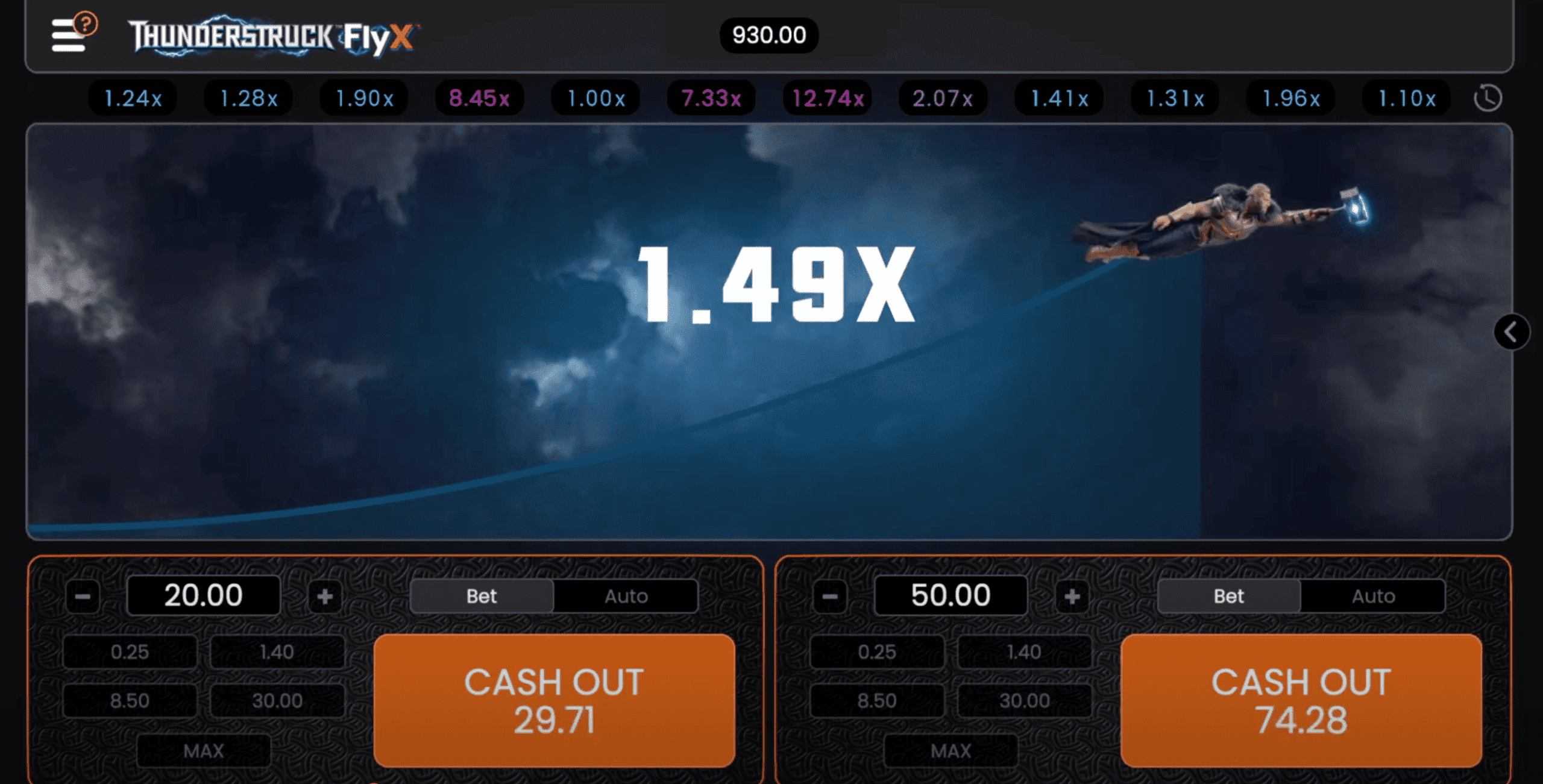 Thunderstruck FlyX - Spiel online